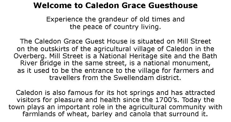 Caledon Grace Guesthouse