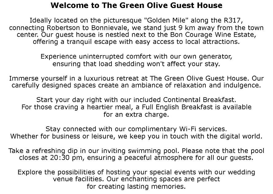Green Olive Guest House